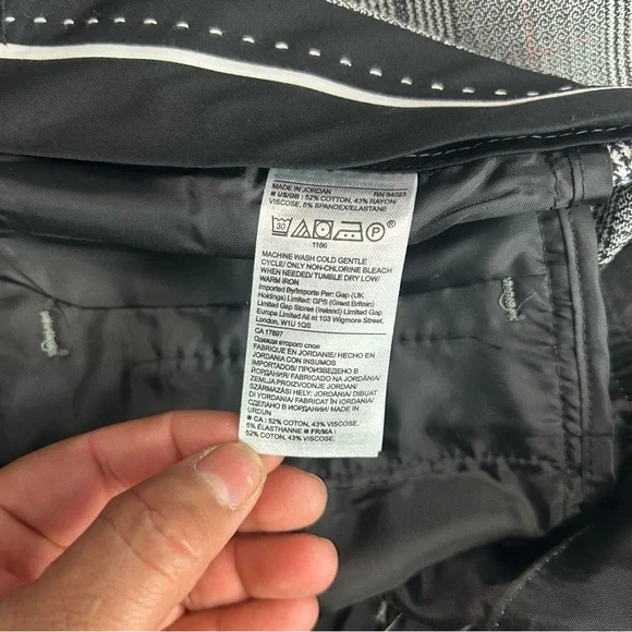 Banana republic Sloan plaid slim ankle pants size 2 mid rise multicolor - Picture 10 of 13